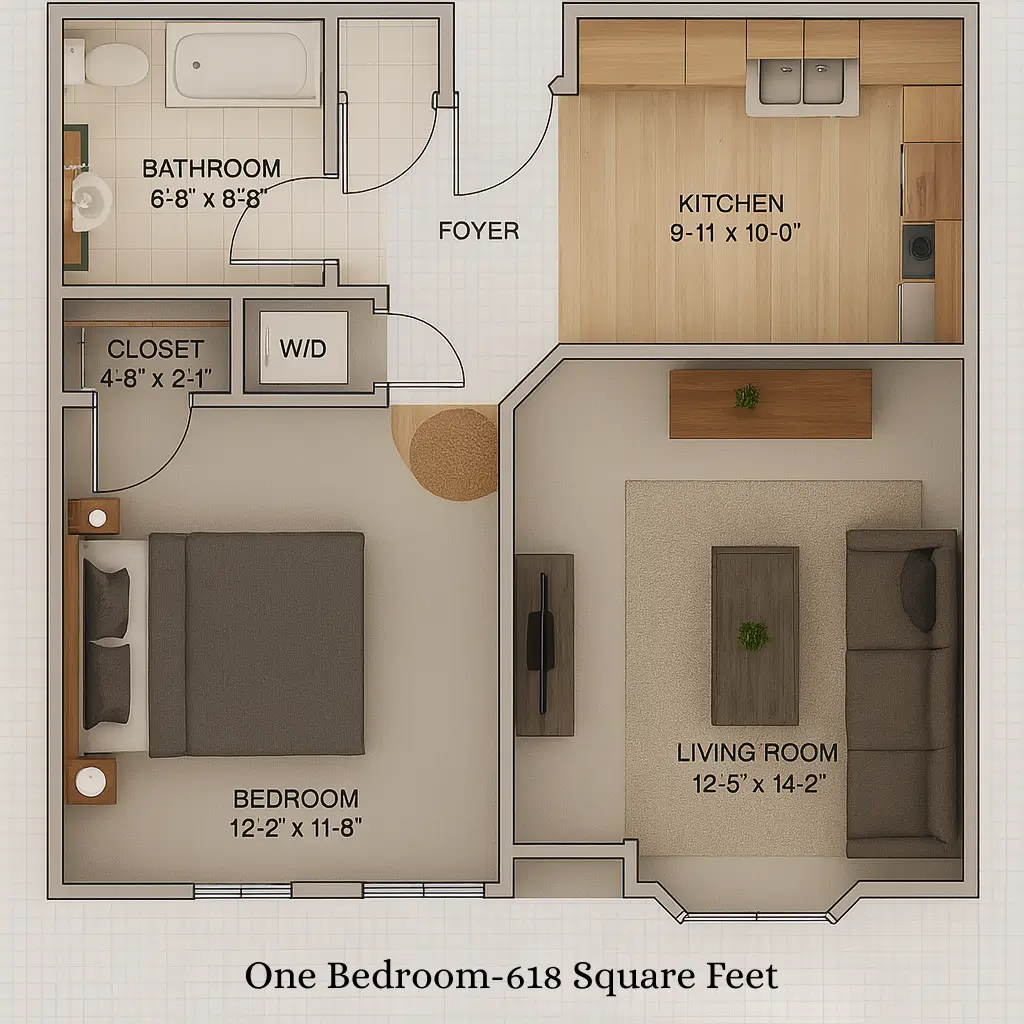 1-Bedroom Floorplan A