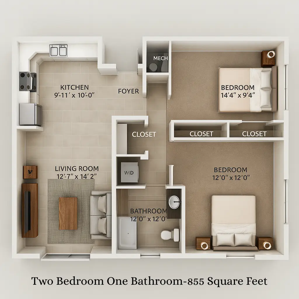 2-Bedroom Floorplan B