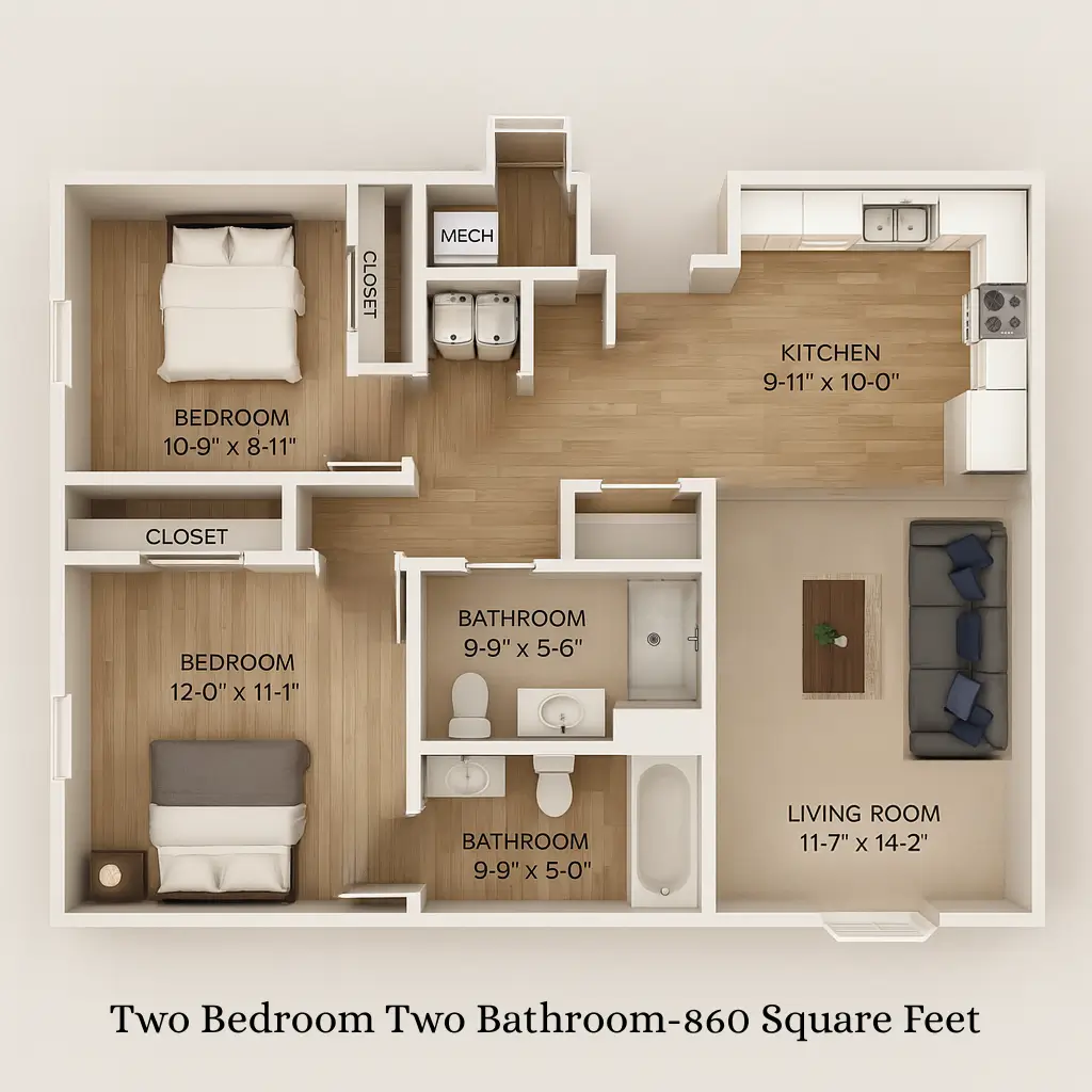2-Bedroom Floorplan C